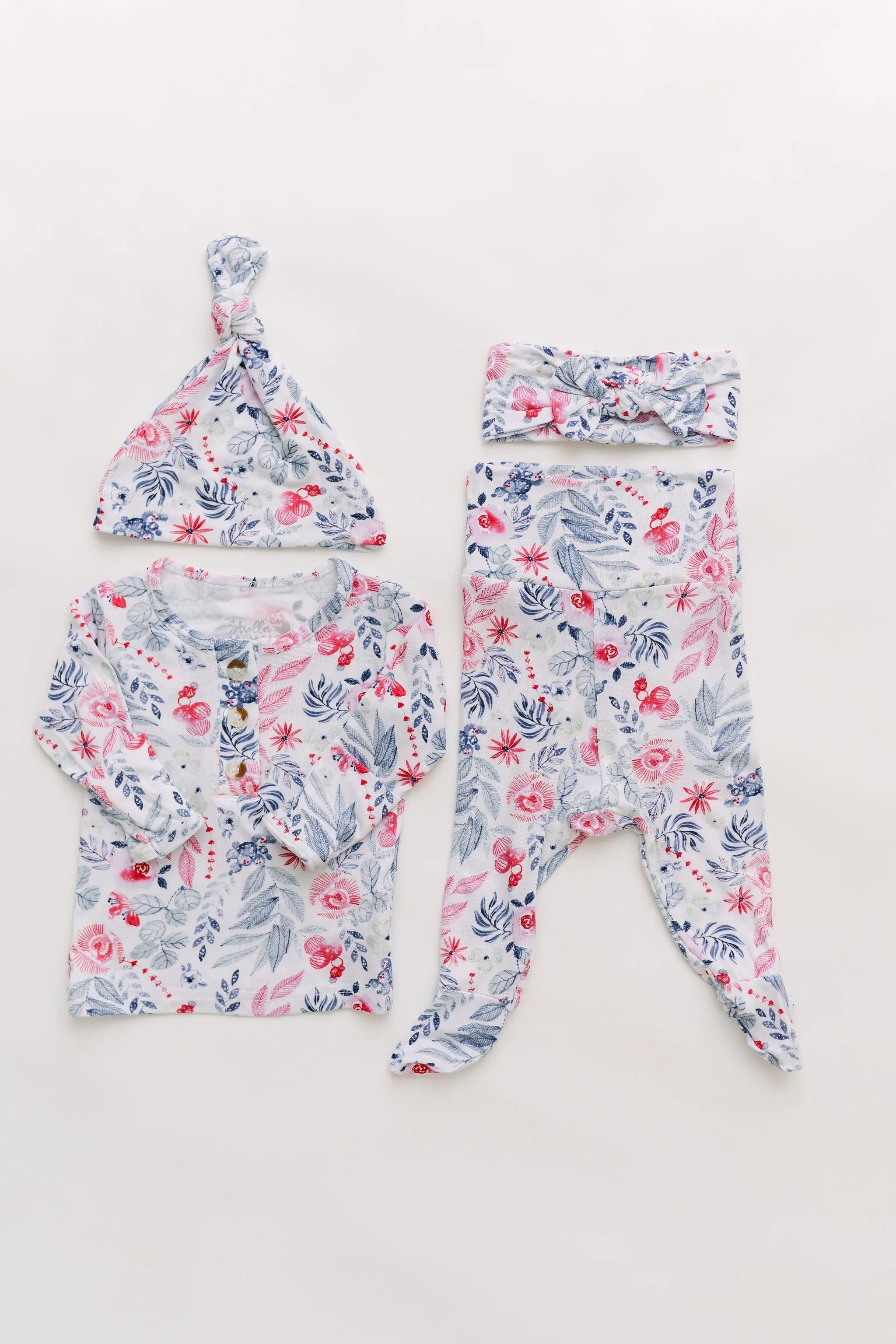 Newborn Baby Girl Coming Home Outfit – Baby Clothes Set NB–24 Months, Soft Modal Baby Outfit | Bloom