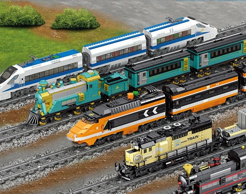 Electric Rail Train Model Building Blocks Educational Kids Toy Set