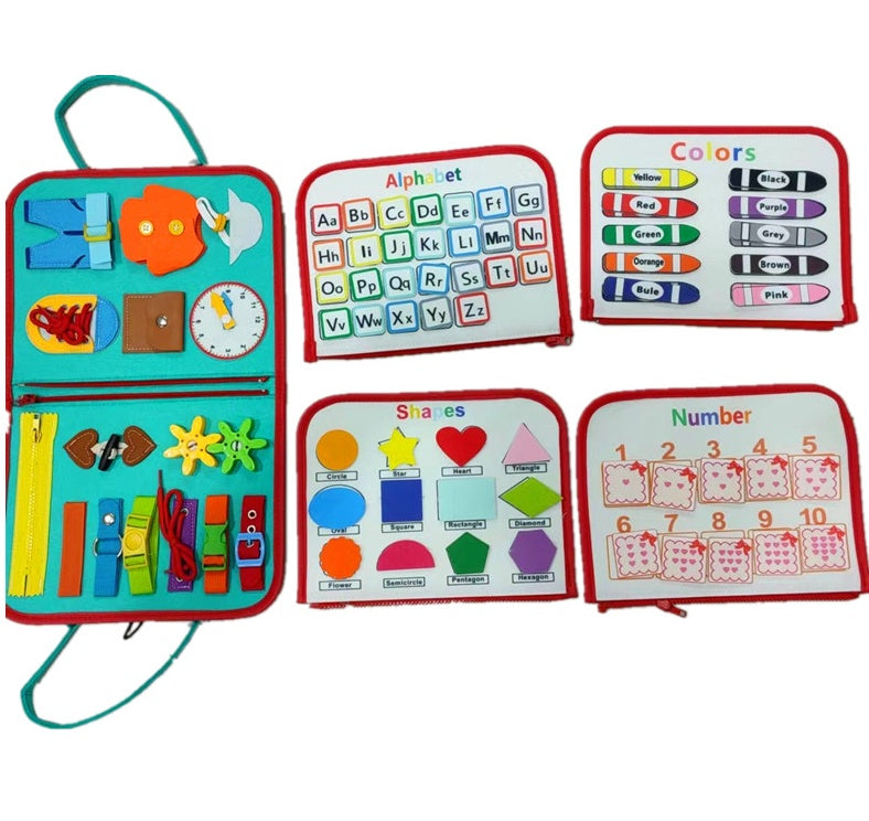 Busy Board Book Dressing Buttoning Learning Baby Sensory Toy