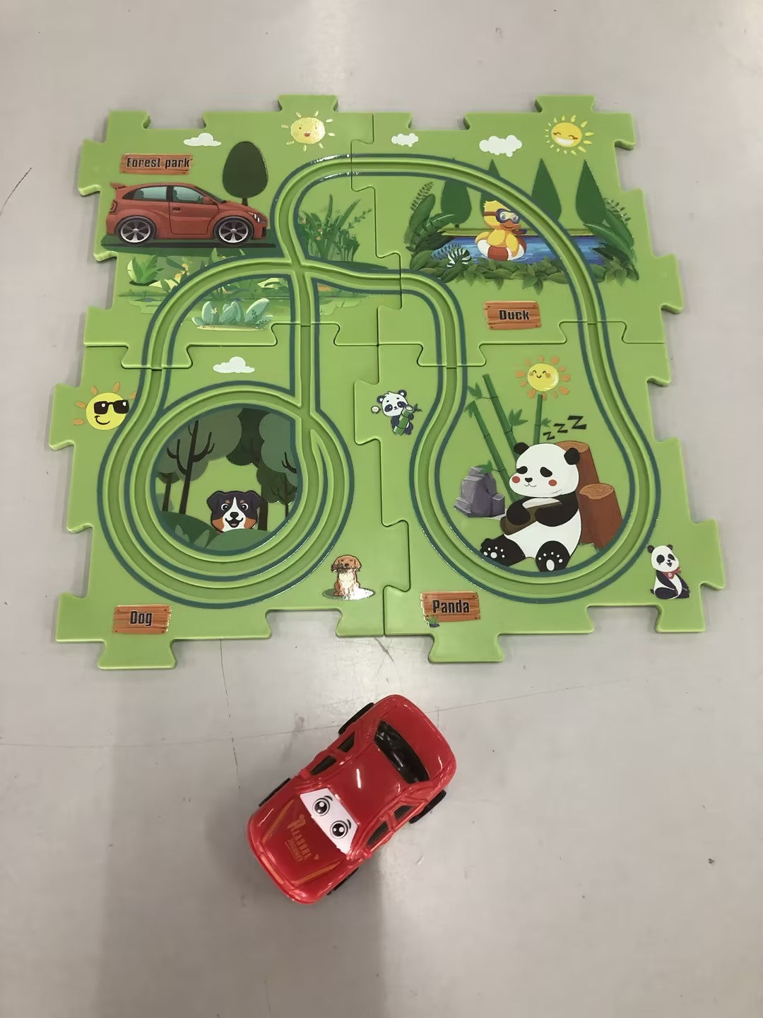 Electric Railroad Puzzle DIY Assembly Car City Construction Educational Toy