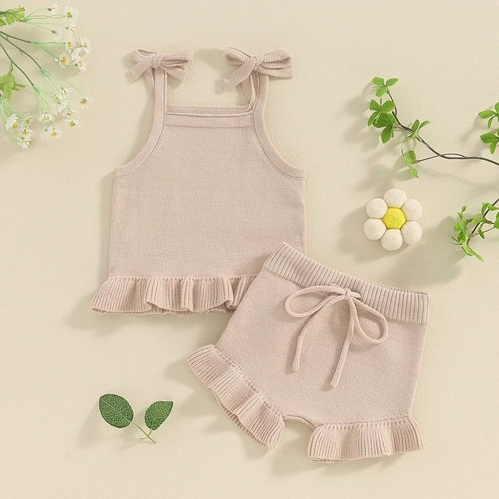 Baby Girl Knitted Shorts Clothing Suit