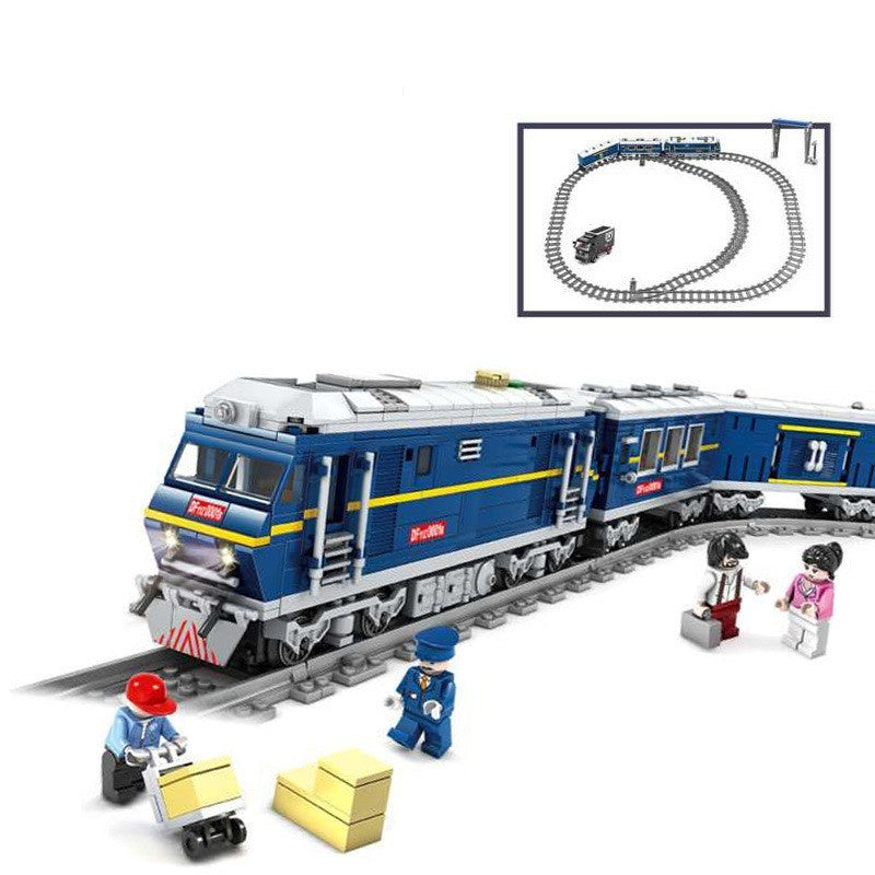 Electric Rail Train Model Building Blocks Educational Kids Toy Set