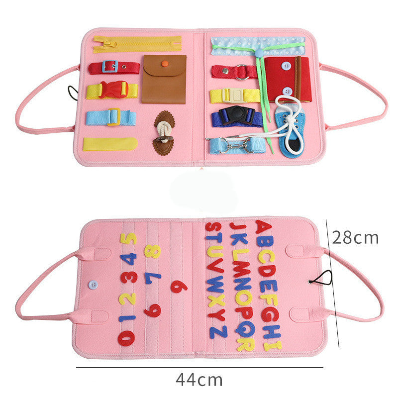 Busy Board Book Dressing Buttoning Learning Baby Sensory Toy