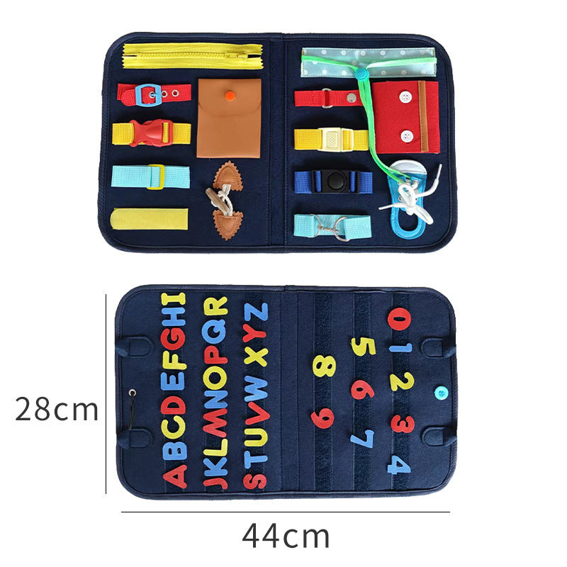 Busy Board Book Dressing Buttoning Learning Baby Sensory Toy