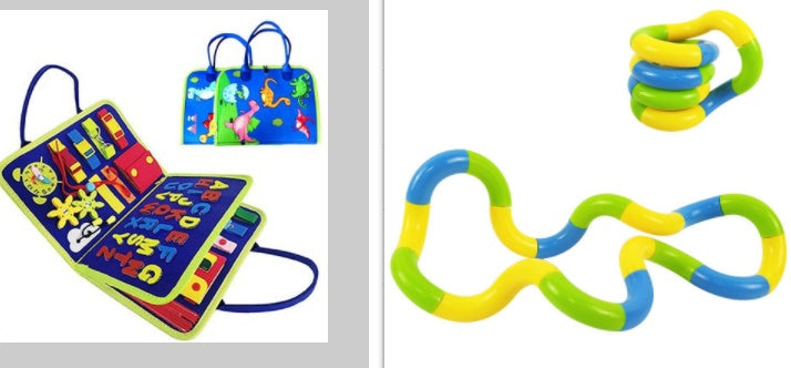 Busy Board Book Dressing Buttoning Learning Baby Sensory Toy