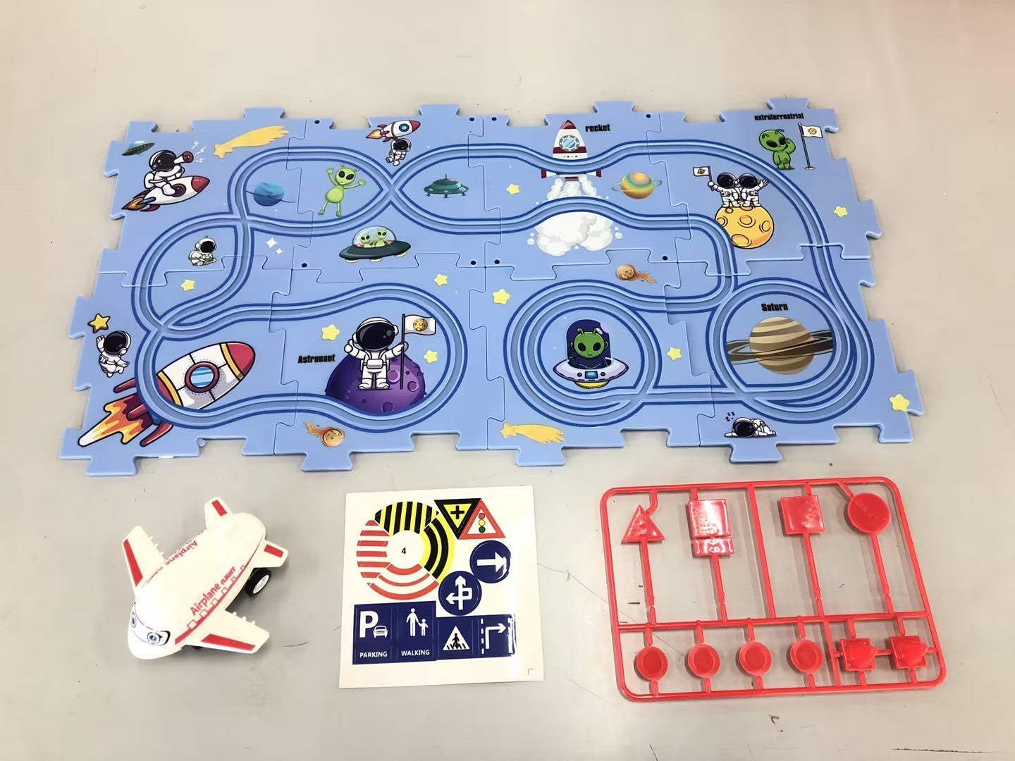 Electric Railroad Puzzle DIY Assembly Car City Construction Educational Toy