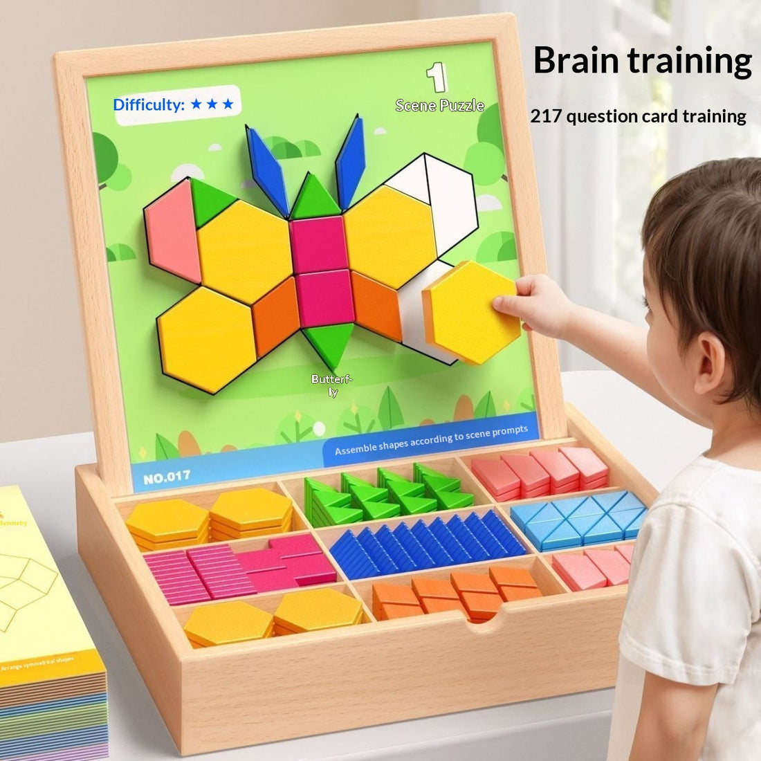 Childrens Geometric Tangram Puzzle Blocks Educational Magnetic Toy