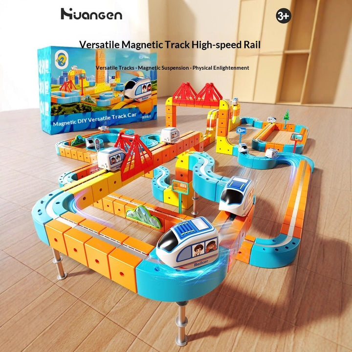 Children's Electric Magnetic Levitation Track Building Toy