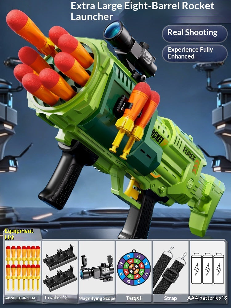 Children's Army-Green Rocket Launcher Shooting Toy