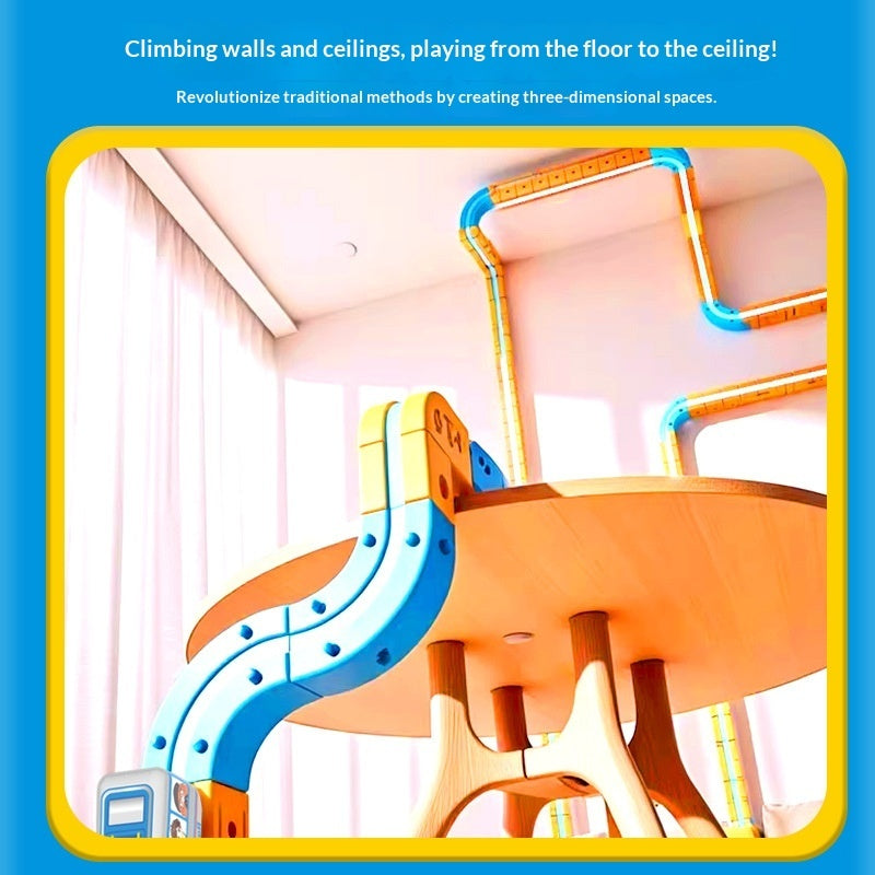 Children's Electric Magnetic Levitation Track Building Toy