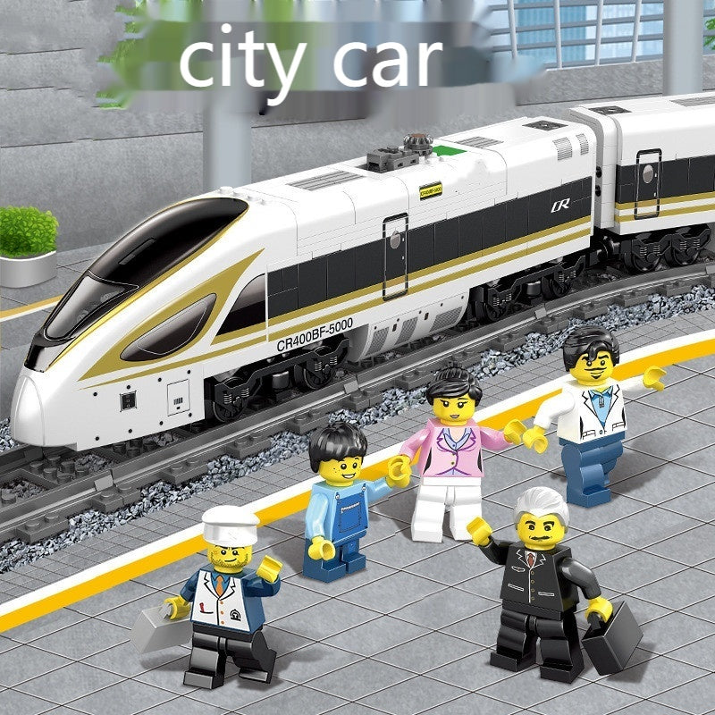 Electric Rail Train Model Building Blocks Educational Kids Toy Set