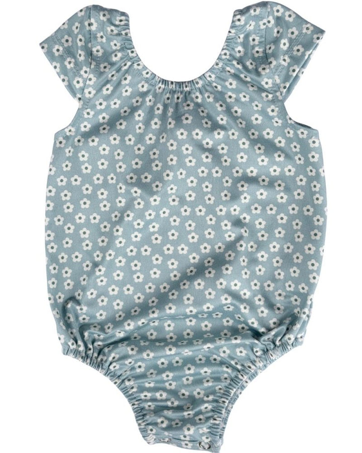 Maggie Cap Sleeve Leotard - Sky Petals